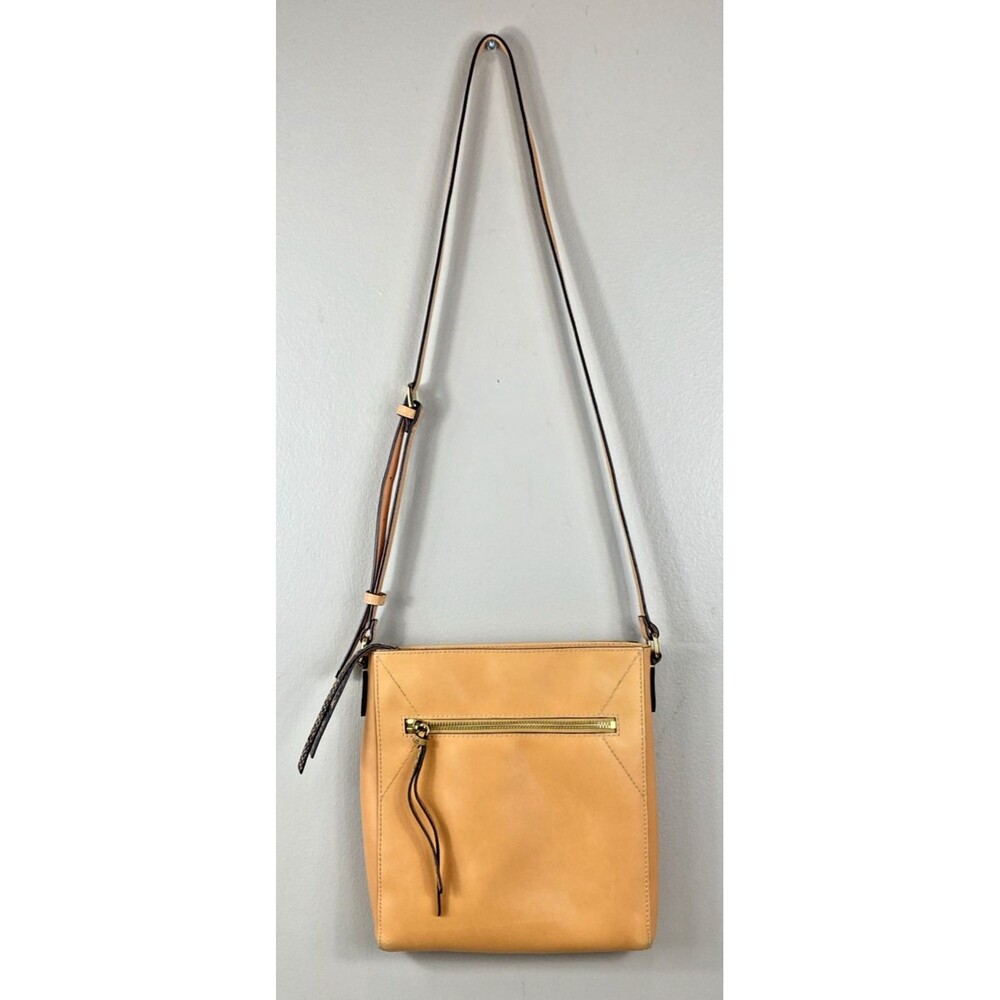 GILI Leather Adjustable Crossbody  Purse Handbag British Tan Snakeskin Tassel